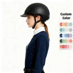 Camisa de equitación para mujer, manga larga, con botones ocultos, abertura lateral, blanca, para competición ecuestre, azul marino, top ecuestre - Product Image 3