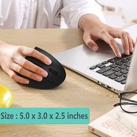 Mouse Gaming USB Ergonomis 3D Nirkabel RGB Optik Slim Magic 2.4 Ghz Hefei Desain Vertikal Air