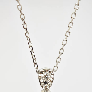 ชุดทอง18K สุดชิคจี้มุกอโคยาห์ปลายสูงและเรียบง่ายดีไซน์รูปทรงหยดน้ำพร้อมฝังเพชรสีขาวทองวัสดุประเภท - Product Image 2