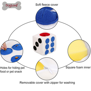 ของเล่นฝึกสุนัขฝึกการดมกลิ่นอาหารของเล่นสำหรับสัตว์เลี้ยงขนาดใหญ่เคี้ยวของเล่นดีไซน์ลูกเต๋าฝึกทำงานจมูก - Product Image 4