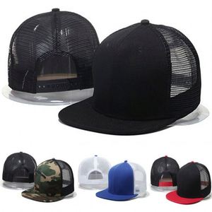 Wholesale Custom 6 Panels <b>Plain</b> Blank Mesh Snapback <b>Caps</b> - Product Image 6
