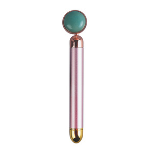 Rouleau pour le visage et les yeux, <span class=keywords><strong>masseur</strong></span> électrique <span class=keywords><strong>vibrant</strong></span>, vert, en Jade, Aventurine, petite tête - Product Image 6