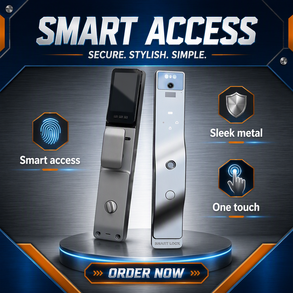 Fully Automatic Smart Door Lock 3D Facial Recognition Biometric Fingerprint HD Screen Camera Cloud Storage Wifi Tuya APP · image 2