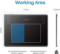 Huion — tablette graphique H430P, planche d'écriture électronique professionnelle en ligne, pour dessin digital, avec stylet