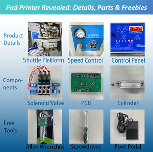 MK personalizado plástico Metal fuente pluma Gel pluma resaltador doble Color semiautomático Pad máquina de impresión - Product Image 2