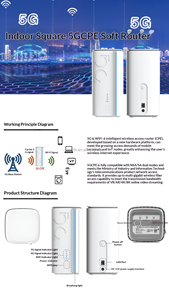 Routeur sans fil domestique 5G SA NSA SIM Gigabit RJ45 Dual Core WiFi6 CPE intérieur Plug&Play Double fréquence Bande large mobile sans fil WEP VPN - Product Image 6