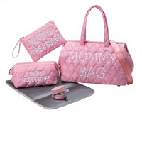 Ensemble de pochettes de voyage pliables de luxe personnalisées par le fabricant, grande capacité, avec fermeture éclair, pour maman et bébé, à porter à l'épaule