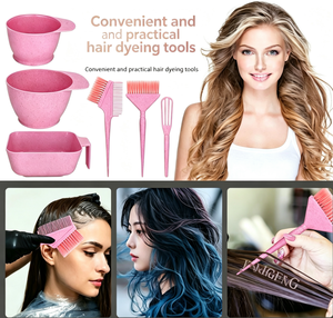 6pcs <b>Hair</b> <b>Dye</b> Kit Salon Coloring Tools Set Tint <b>Bowl</b> Agitator <b>Brush</b> Comb Case for Home DIY - Product Image 4