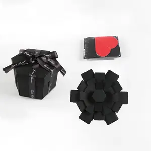 High-end Hexagon Packaging Pop up Surprise Explosion Box Art Paper Artpaper or Special Paper Recyclable 2019GB027 Accept CN;GUA