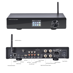 Mini amplificateur home cinéma 275W DAC en alliage d'aluminium Hi-Fi Stéréo WiFi 5.4 AirPlay DLNA pour enceintes colonne - Product Image 6