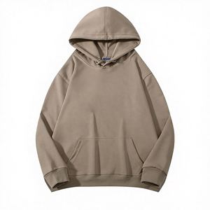 320Gsm Cotton Polyester Blended Loose Plain Logo <b>Off</b> <b>Shoulder</b> Unisex Blank Street Hoodie for Custom Print - Product Image 3