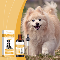 Gouttes anti-allergie pour animaux de compagnie, extrait de menthe, sorbitol, apaise les irritations cutanées, chiens, chats, flacon de 60 ml, soutien nutritionnel, soin du corps