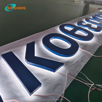 Enseigne lumineuse LED 3D personnalisée SPSIGN de 10 pouces, logos rétroéclairés, lettres lumineuses, signalisation pour devantures de magasins, entreprises en plein air, enseigne de rue