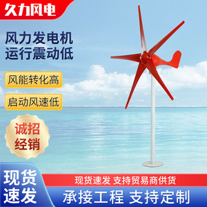 กังหันลมผลิตไฟฟ้าแบบกำหนดเอง 300W 600W 12V แกนตั้งขนาดเล็ก สำหรับไฟถนนพลังงานแสงอาทิตย์และระบบกล้องวงจรปิด - Product Image 5