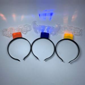 Bandeaux lumineux de concert bandeau à LED cerceau pour cheveux accessoires de casque bandeau en acrylique clignotant à LED pour fête accepter le logo personnalisé - Product Image 2