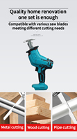 Scie alternative électrique industrielle sans balais 21V de style militaire pour la découpe du bois et du métal, usage domestique DIY, batterie au lithium