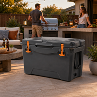 Glacière rigide rotomoulée 35QT ultra-résistante et isolée pour la pêche, le camping, la plage et les activités de plein air