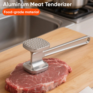 Attendrisseur de viande double face en alliage d'aluminium durable pour la cuisine, pour détendre les fibres musculaires - Product Image 1