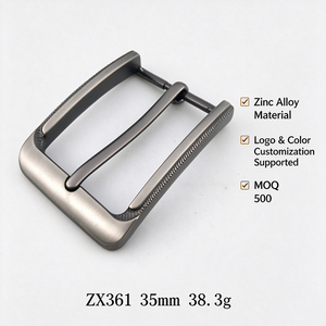 High Quality Rounded Frame Heavy Zinc Alloy Pin <b>Buckle</b> Anti Corrosion Custom Plating <b>Buckle</b> for Formal <b>Belt</b> Garment Accessories - Product Image 2