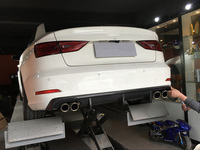 Untuk Audi A3 8V Sedan pre-facelift Bumper belakang serat karbon Diffuser Valance Lip (bukan untuk A3 Sline & S3) 2014-2016