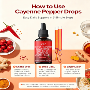 Gotas de Capsaicina de Fórmula Personalizada, Marca Privada, Venta al Por Mayor, para Apoyo Inmunológico, con Servicio de Etiquetado de Botellas Vacías, Paquete OEM - Product Image 4