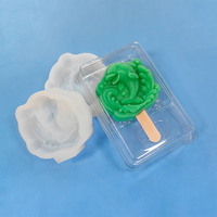 Novel Dolphin Design Silicone Ice Pop Maker Moule Plateau de congélation antiadhésif réutilisable pour enfants Outil de crème glacée fait maison pour un usage domestique