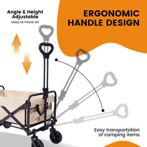 भारी ड्यूटी ओएम फोल्डिंग कार्ट गार्डन पिकनिक बीच कैंपिंग कार्ट फोल्डेबल वैगन ट्राली - Product Image 3