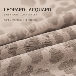 Conjunto de Yoga sin Costuras para Mujer, Sujetador Deportivo con Estampado de Leopardo Jacquard, Leggings de Cintura Alta con Efecto Levanta Glúteos para Gimnasio, Pilates y Entrenamiento - Product Image 2