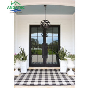 2025 nuevo diseño <span class=keywords><strong>de</strong></span> puerta <span class=keywords><strong>de</strong></span> hierro forjado para uso doméstico, puerta delantera <span class=keywords><strong>de</strong></span> hierro forjado <span class=keywords><strong>de</strong></span> vidrio para Villa/<span class=keywords><strong>Castillo</strong></span>, buen precio - Product Image 4
