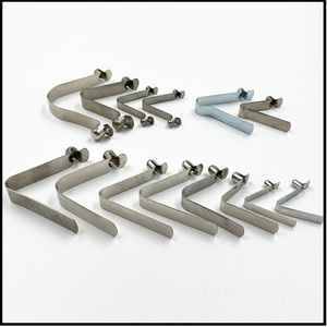 Clip à ressort en forme de V en acier inoxydable, bouton poussoir, clip à pression pour la fixation des tubes de poteaux de tente - Product Image 6