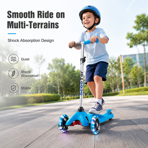 Trottinette pliable pour enfants avec <span class=keywords><strong>roues</strong></span> lumineuses en PU, hauteur réglable sur 4 niveaux, trottinette à <span class=keywords><strong>3</strong></span> <span class=keywords><strong>roues</strong></span> pour garçons et filles de <span class=keywords><strong>3</strong></span> à 12 ans - Product Image 3