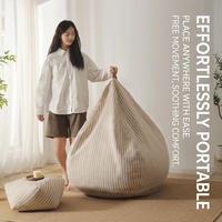Pouf en tissu velours côtelé le plus vendu, doux et confortable pour salon, idéal pour l'hiver, décoration chaude, mobilier italien, design asiatique non rembourré
