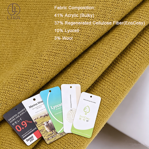 Tissu tricoté en mélange <span class=keywords><strong>de</strong></span> <span class=keywords><strong>laine</strong></span> Lijia 280GSM, jersey côtelé épais en acrylique, Lyocell et Spandex EcoCosy pour pulls d'hiver et vêtements <span class=keywords><strong>de</strong></span> détente - Product Image 1