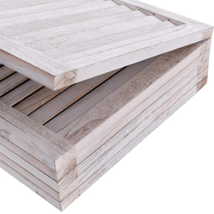 Séparateur de pièce classique en bois blanc, écrans de séparation hauts et pliants et diviseurs de pièce - Product Image 2