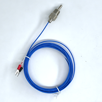 Sonde thermocouple K à montage fileté, câble bleu de 4 mètres, 0-200°C, transducteur de mesure de température industrielle, personnalisable OEM