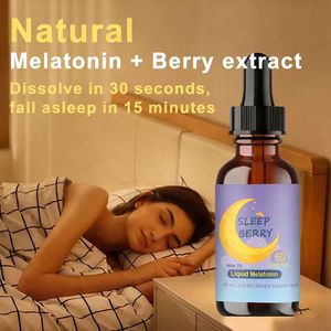 Gotas Líquidas para Dormir <span class=keywords><strong>Sleep</strong></span> Berry OEM con Melatonina y Vitamina D3 para Apoyo del Sueño en Adultos, Apoyo Antioxidante e Inmunológico - Product Image 4