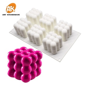 AK Cube Ball Design 3D Silicone Mousse Cake Moulds for Bakery Scented Candle <strong>Mold</strong> Clay Plaster DIY <strong>Hand</strong> Craft <strong>Molds</strong> MC-105 - Product Image 1