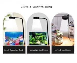 لوحة خشبية للنباتات, عالية الجودة الطيف الكامل 3 واط 5 واط 7 واط 9 واط مصغرة المشهد النضرة تنمو ضوء لوحة خشبية USB حوض السمك