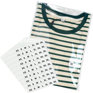 <b>Clear</b> Plastic T-Shirt <b>Bags</b> 9x12 Inch with Size Stickers 100 Pcs Disposable Packaging for Clothing Storage and Display - Product Image 1