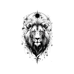 Tatouage temporaire autocollant motif Lion Animal par transfert d'eau, étanche, pour bras, visage et corps, pour hommes - Product Image 6