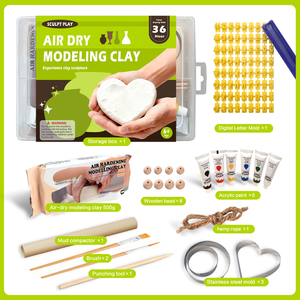 Kit de Arcilla para Modelar de 500g, Arcilla de Secado al Aire para Adultos, Arcilla para Cerámica Hecha a Mano, Arcilla Educativa No Tóxica para Niños, Set de Arcilla de Secado al Aire - Product Image 2