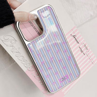 Coque de téléphone en résine époxy pour iPhone 16, 16 Pro, 16 Pro Max, 15, 15 Pro Max, 14 Pro Max, 14 Pro, 14, 13, 13 Pro, 12, 11 avec bords argentés galvanisés