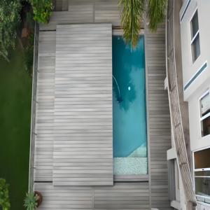 Ahorre espacio Seguridad Madera Plástico Piscina Cubierta Wpc Cubierta de suelo <span class=keywords><strong>para</strong></span> piscina pequeña - Product Image 6