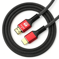 Câble HDMI 2.1 plaqué or, gaine en nylon tressé, mâle-mâle, 8K 60Hz, haute vitesse 8K 48 Gbit/s pour TV, PS5, projecteur