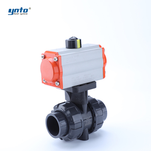 Customizable OEM High Temperature 4 Inch PVC UPVC 2 Way Pneumatic Actuator <strong>Ball</strong> <strong>Valve</strong> Water Flow Control <strong>Valve</strong> - Product Image 2