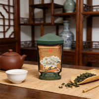 Thé noir créatif, thé vert, emballage de thé au jasmin, personnalisation de la boîte en fer, thé vert aromatisé de qualité supérieure