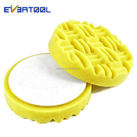 EVERTOOL Tampon de polissage en éponge jaune de 150 mm, tampon en mousse de polissage, applicateur de composé de détaillage