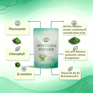 Poudre de spiruline en marque privée OEM, 100% pure, formule naturelle et propre, complément alimentaire pour la protection antioxydante et le soutien immunitaire - Product Image 5