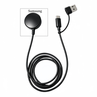 Câble USB A et Type-C 2 en 1 pour chargeur de montre connectée Samsung Watch 7 FE/6/5/Pro/4/3 Active & Classic - Plusieurs modèles