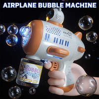 Machine à bulles d'avion automatique pour enfants Machine à bulles de savon électrique Jouets d'été Jouets d'extérieur pour enfants Cadeaux